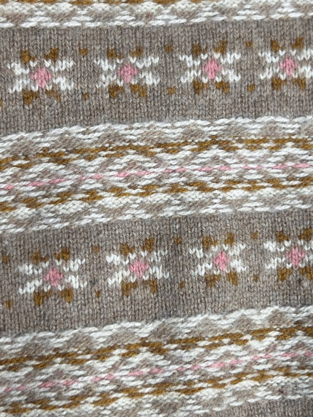 Faherty Extra Fine Merino Wool Blend XS Fair Isle Sweater Vest Vintage Cottage - Picture 2 of 7